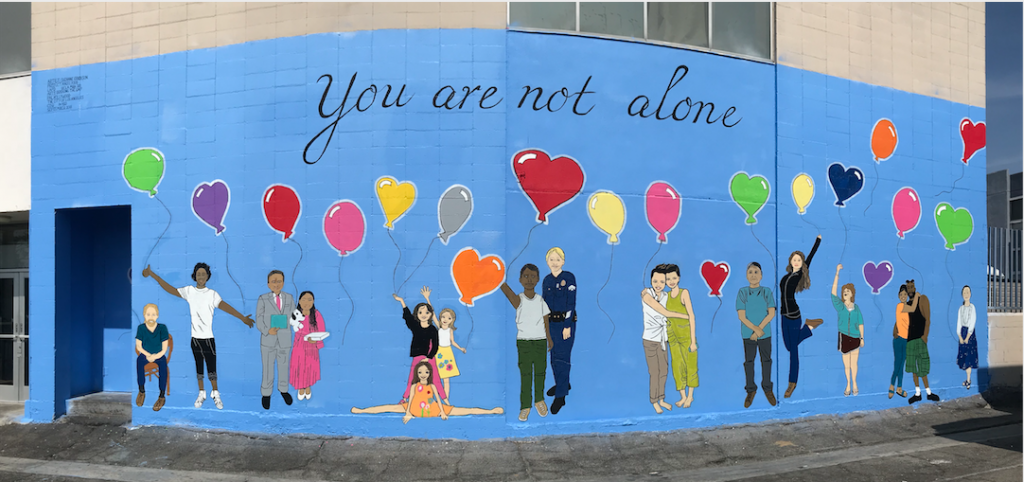Mural next to UCLA Vine Street Clinic by artist Suzanne Erickson